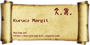 Kurucz Margit névjegykártya